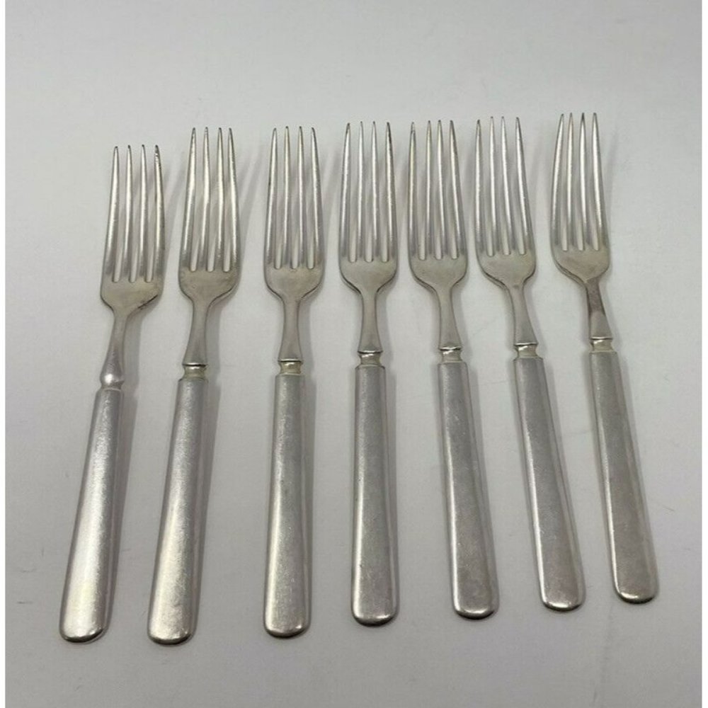 1847 Rogers Bros MERIDEN Brittania 7 Forks SilverPlate